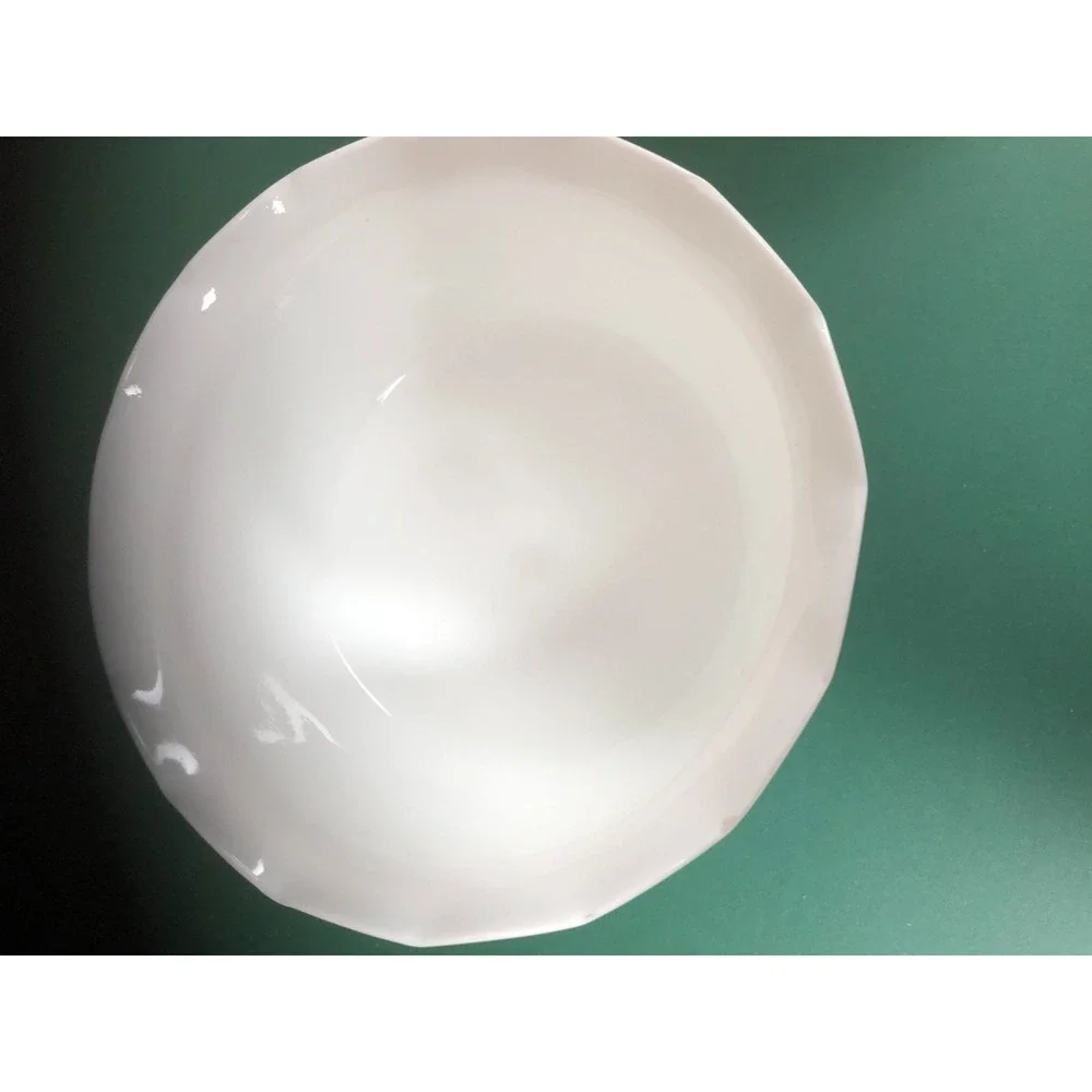Vintage Milk Glass Pedestal Compote Candy Bowl Scalloped Rim Embossed Floral